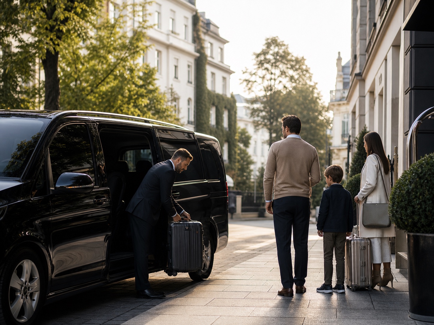 Munich Airport Van Transfer: Premium van for airport and luggage transfer.